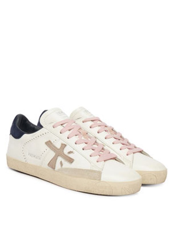 Premiata Sneakersy Stevend Var 7602 Biały. Kolor: biały. Materiał: skóra
