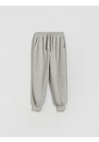 Reserved - Bawełniane spodnie jogger - jasnoszary. Kolor: szary. Materiał: bawełna #1