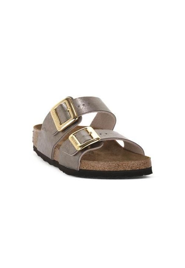 Klapki damskie Birkenstock Sydney. Kolor: żółty. Materiał: materiał, syntetyk