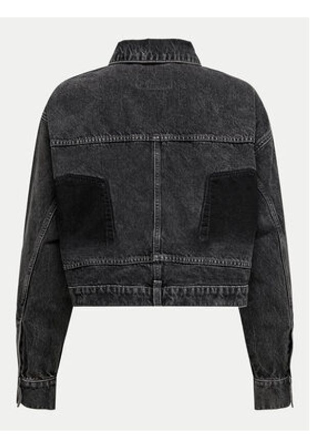 only - ONLY Kurtka jeansowa Emaline 15330000 Szary Loose Fit. Kolor: szary. Materiał: bawełna