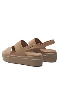 Crocs Sandały Brooklyn Low Wedge W 206453 Beżowy. Kolor: beżowy