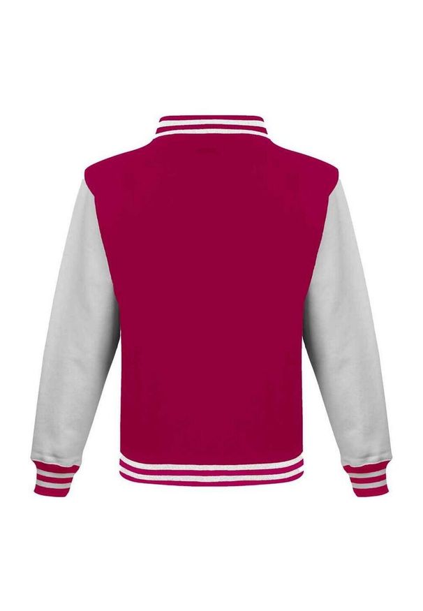 AWDIS - Kurtka Unisex Varsity Dla Dorosłych Z Polibawełny. Kolor: biały, wielokolorowy, różowy