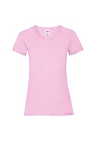 FRUIT OF THE LOOM - Koszulka Damska Valueweight. Kolor: różowy