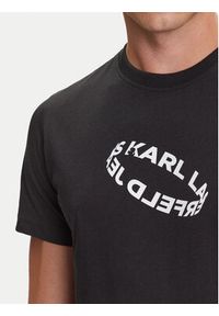 Karl Lagerfeld Jeans T-Shirt A3M17037 Czarny Slim Fit. Kolor: czarny. Materiał: syntetyk, bawełna #4