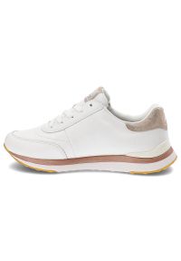 Białe Sneakersy Rieker Modne Obuwie Damskie. Okazja: na spacer. Kolor: biały. Materiał: skóra. Sport: turystyka piesza #6