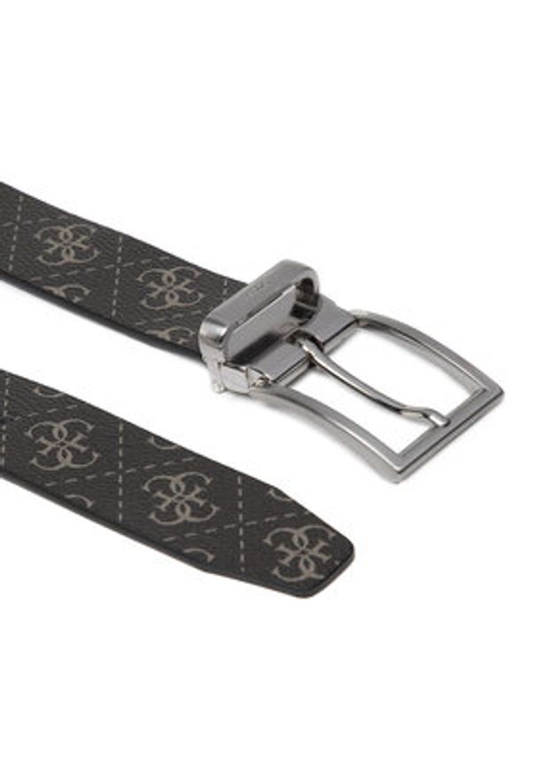 Guess Pasek Męski Vezzola Belts BM7541 LEA35 Czarny. Kolor: czarny. Materiał: skóra