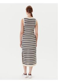 TOMMY HILFIGER - Tommy Hilfiger Sukienka dzianinowa WW0WW45649 Beżowy Slim Fit. Kolor: beżowy. Materiał: bawełna #5