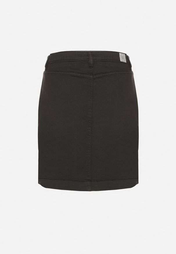 Born2be - Ciemnoszara Spódnica Jeansowa z Bawełny z Guzikami Liluena. Okazja: na co dzień. Kolor: szary. Materiał: jeans, bawełna. Styl: elegancki, klasyczny, casual