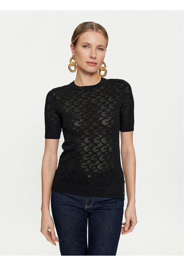 Guess Sweter Belle W4GR15 Z36O0 Czarny Regular Fit. Kolor: czarny. Materiał: syntetyk, wiskoza