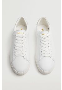 Mango Man buty Metrolea kolor biały. Nosek buta: okrągły. Zapięcie: sznurówki. Kolor: biały. Materiał: guma #3