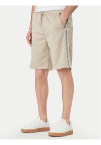Guess Szorty sportowe Z6GD12 K3220 Beżowy Regular Fit. Kolor: beżowy. Materiał: syntetyk. Styl: sportowy #1