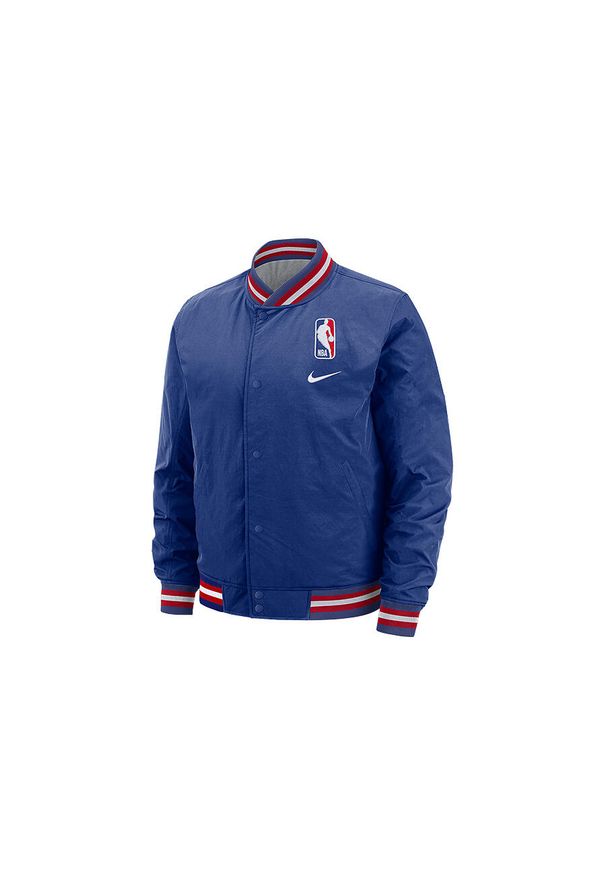 Nike - Kurtka męska nike nba n31 courtside jacket rush blue. Kolor: niebieski. Materiał: poliamid. Sport: bieganie