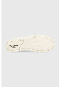 Pepe Jeans sneakersy skórzane KORE kolor biały PLS31473. Nosek buta: okrągły. Zapięcie: sznurówki. Kolor: biały. Materiał: skóra. Obcas: na platformie #4