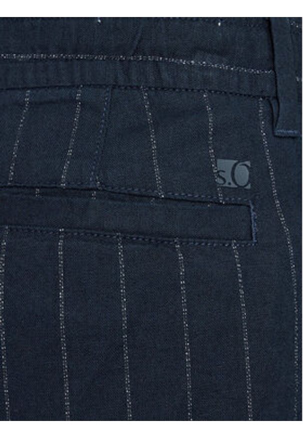 s.Oliver Szorty materiałowe 2143831 Granatowy Relaxed Fit. Kolor: niebieski. Materiał: bawełna, len