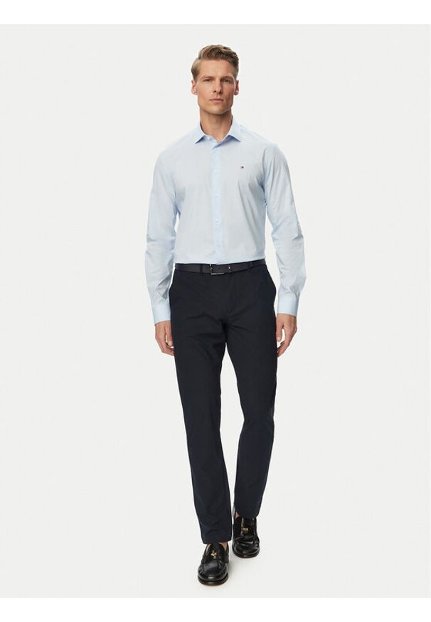 TOMMY HILFIGER - Tommy Hilfiger Koszula MW0MW38347 Błękitny Slim Fit. Kolor: niebieski. Materiał: bawełna