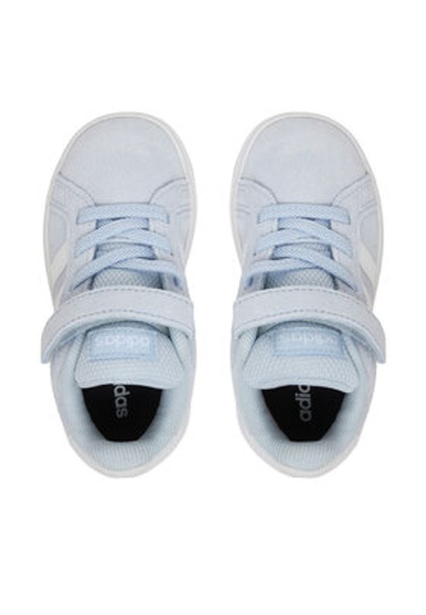 Adidas - adidas Sneakersy Grand Court 2.0 KI6487 Niebieski jasny. Kolor: niebieski. Materiał: skóra, zamsz