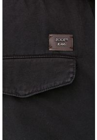 JOOP! - Joop! spodnie z domieszką lnu męskie kolor czarny dopasowane. Kolor: czarny. Materiał: len #4
