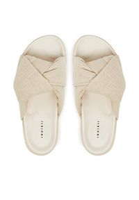 Inuikii Klapki Oversized Linken Knot-147 1028 Écru. Materiał: materiał #4