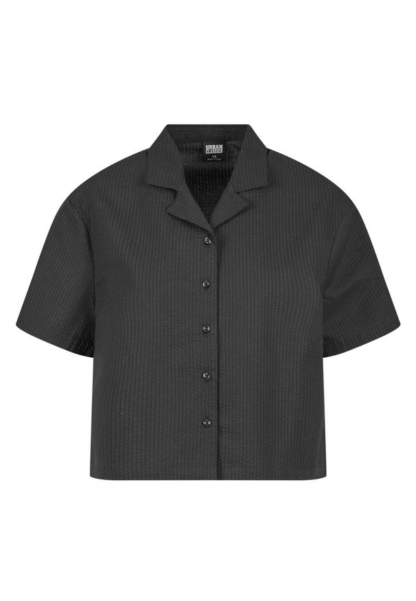 Urban Classics - Damska Koszula Seersucker. Kolor: czarny