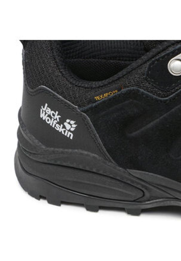 Jack Wolfskin Trekkingi Refugio Texapore Low M 4049851 Czarny. Kolor: czarny. Materiał: zamsz, skóra. Sport: turystyka piesza