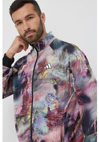 adidas Performance bluza treningowa Melbourne kolor czarny wzorzysta. Kolor: czarny. Materiał: skóra, materiał. Długość rękawa: raglanowy rękaw #3