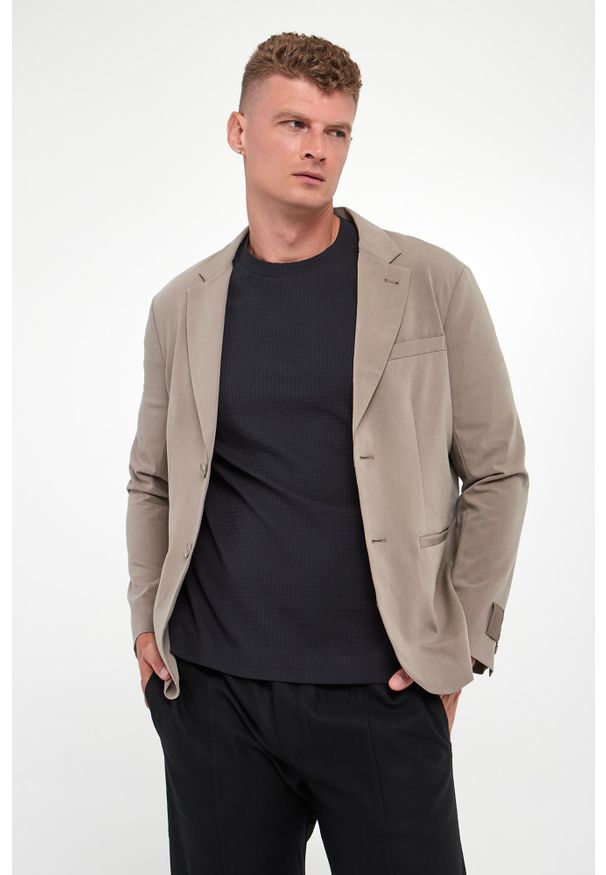 Armani Exchange - Marynarka męska z wełną ARMANI EXCHANGE. Materiał: wełna