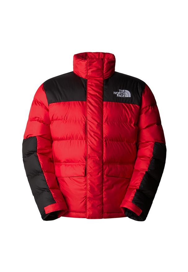 Kurtka The North Face Limbra 0A89EG6821 - czerwono-czarna. Typ kołnierza: kaptur. Kolor: czarny, czerwony, wielokolorowy. Materiał: syntetyk, puch, poliester
