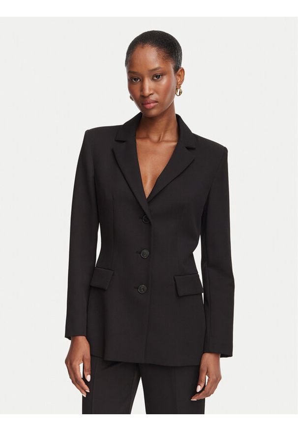 Marella Marynarka Amico1 2625046251 Czarny Slim Fit. Kolor: czarny. Materiał: syntetyk