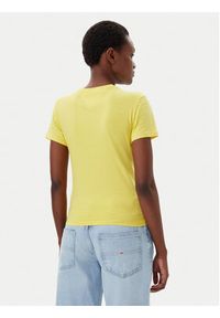 Tommy Jeans T-Shirt Essential DW0DW19447 Żółty Slim Fit. Kolor: żółty. Materiał: bawełna #5