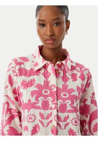 LOLA CASADEMUNT Sukienka koszulowa LS2616008 Różowy Relaxed Fit. Kolor: różowy. Materiał: bawełna. Typ sukienki: koszulowe #4