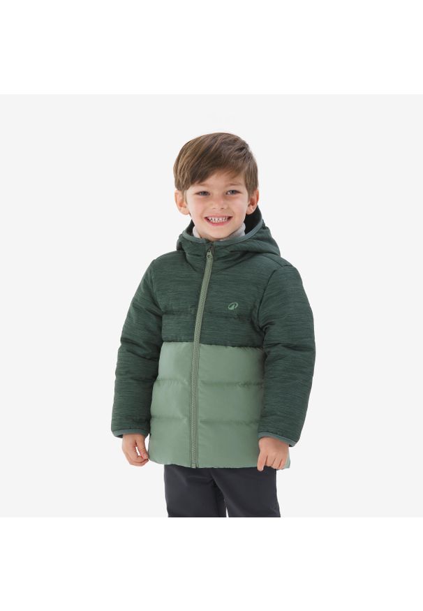 quechua - Kurtka turystyczna dla dzieci Quechua NH500. Materiał: puch, poliester, polar, materiał, syntetyk, włókno. Sezon: lato. Styl: sportowy