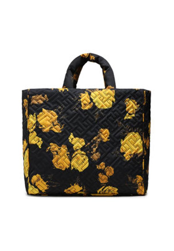 TOMMY HILFIGER - Tommy Hilfiger Torebka Flow Tote Floral AW0AW14380 Czarny. Kolor: czarny