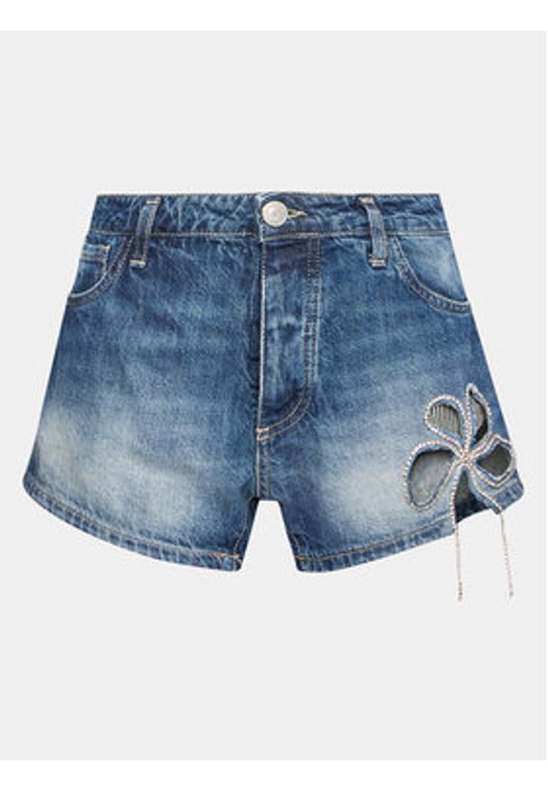 Please Szorty jeansowe D0IEEH0W6G Niebieski Regular Fit. Kolor: niebieski. Materiał: bawełna