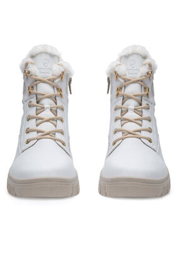 Remonte Botki D0E71-80 Biały. Kolor: biały. Materiał: skóra