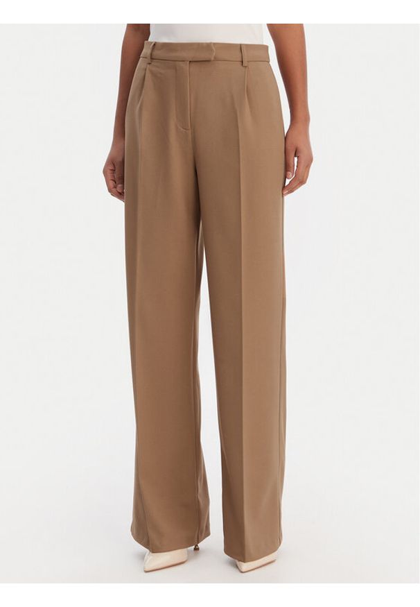 Morgan Spodnie palazzo 261-PFALI.F Brązowy Wide Leg. Kolor: brązowy. Materiał: wiskoza, syntetyk