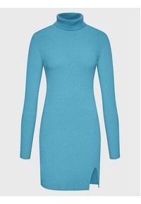 Kontatto Sukienka dzianinowa 3M7616N Niebieski Slim Fit. Kolor: niebieski. Materiał: syntetyk