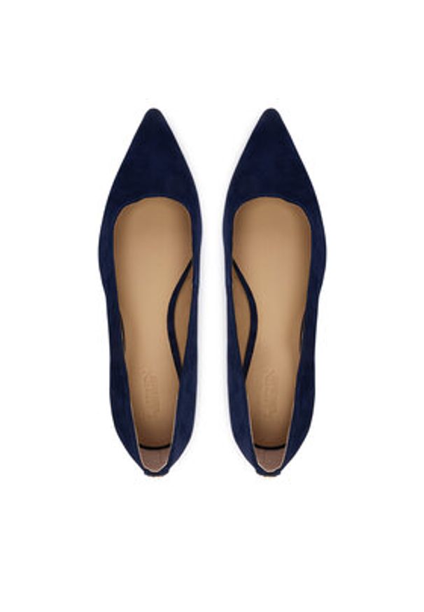 Lauren Ralph Lauren - LAUREN RALPH LAUREN Baleriny 802871265006 Granatowy. Kolor: niebieski. Materiał: skóra, zamsz