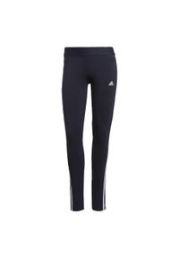 Adidas - LOUNGEWEAR Essentials 3-Stripes Leggings. Kolor: biały, niebieski, wielokolorowy. Materiał: bawełna, materiał #2