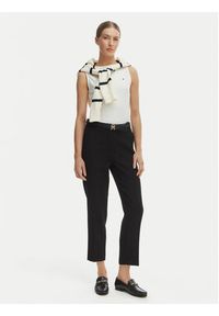 TOMMY HILFIGER - Tommy Hilfiger Top WW0WW47807 Écru Slim Fit. Kolor: kremowy. Materiał: wiskoza #3