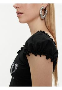Juicy Couture Bluzka Brodie JCWCT23309 Czarny Regular Fit. Kolor: czarny. Materiał: bawełna #4