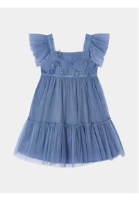 Mayoral Sukienka elegancka 3929 Granatowy Regular Fit. Kolor: niebieski. Materiał: syntetyk. Styl: elegancki #4