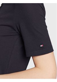 TOMMY HILFIGER - Tommy Hilfiger Polo Logo WW0WW37628 Granatowy Slim Fit. Typ kołnierza: polo. Kolor: niebieski. Materiał: bawełna