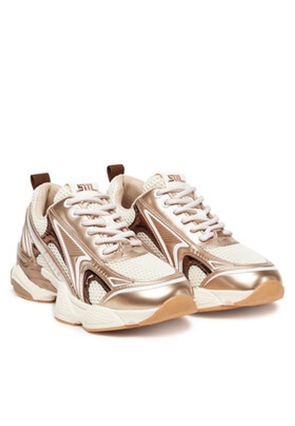 Steve Madden Sneakersy Speedster-E SM19000122 Złoty. Kolor: złoty. Materiał: materiał
