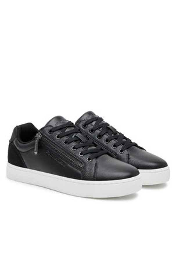 Calvin Klein Jeans Sneakersy Classic Cupsole Zip Low In YM0YM01254 Czarny. Kolor: czarny. Materiał: skóra