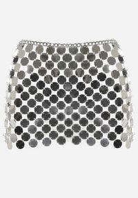 Born2be - Srebrna Siateczkowa Narzutka na Spódnicę z Cekinów Arandors. Okazja: na co dzień. Stan: obniżony. Kolor: srebrny. Wzór: aplikacja. Styl: glamour, casual #5