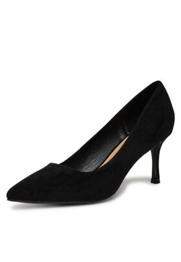 DeeZee Szpilki BK-0807 Czarny. Kolor: czarny. Materiał: skóra. Obcas: na szpilce