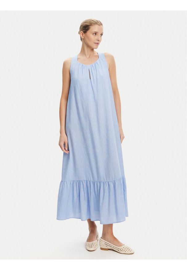 Tatuum Sukienka letnia Estella T2511.201 Błękitny Relaxed Fit. Kolor: niebieski. Materiał: wiskoza. Sezon: lato