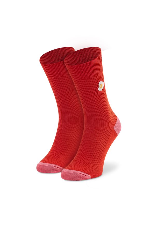 Happy-Socks - Skarpety wysokie unisex Happy Socks REEGG01-4300 Czerwony. Kolor: czerwony. Materiał: materiał