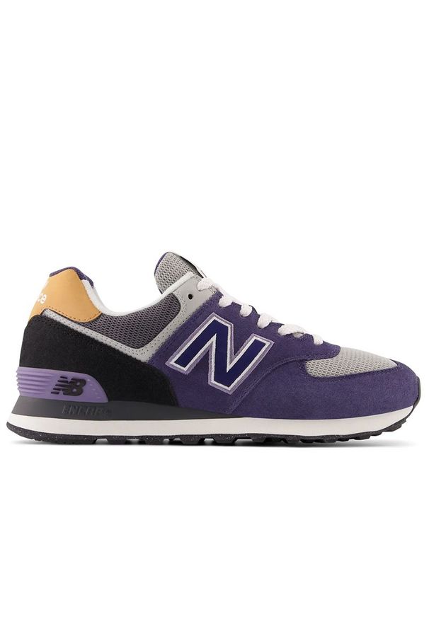 Buty New Balance U574Z2 - fioletowe. Kolor: fioletowy. Materiał: guma, skóra, zamsz, materiał, syntetyk. Szerokość cholewki: normalna. Model: New Balance 574