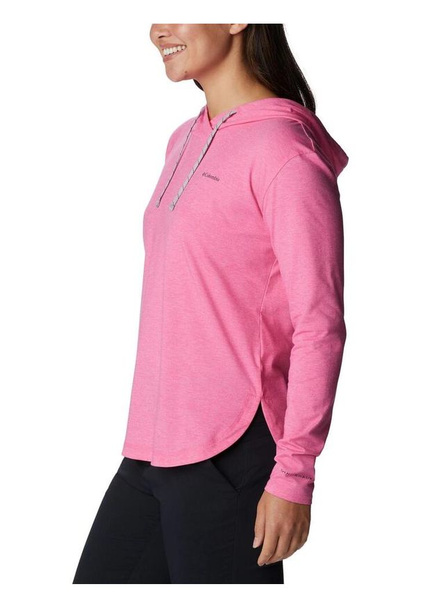 columbia - Bluza damska Columbia Sun Trek z kapturem. Typ kołnierza: kaptur. Kolor: różowy. Sezon: lato. Sport: kolarstwo